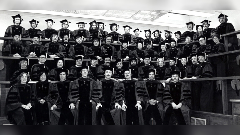 several people in caps and gowns