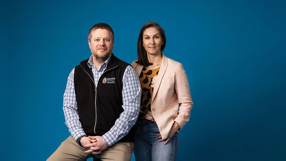 two people posing for a photo