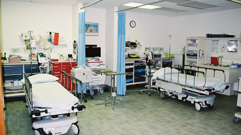 Interior of triage room at a clinic