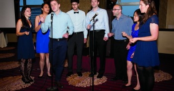 Alpert Medical School student a cappella group performing (Credit: Adam Mastoon)