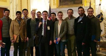 Members of the Alpert Medical School chapter of Citizen Physicians visit the Rhode Island State House. Courtesy Citizen Physicians