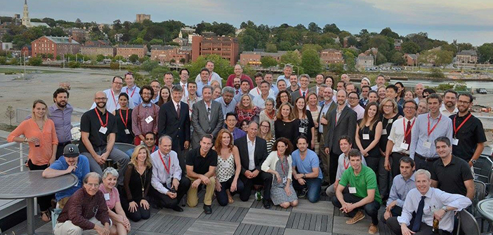 Emergency medicine alumni, residents, and faculty gather in Providence for a reunion in September. Photo by Caroline Gollub