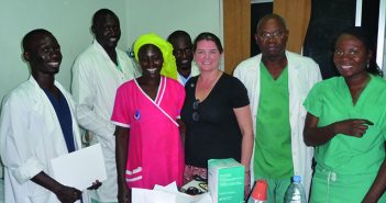 IN COUNTRY: Maggie Carpenter, center, led a training visit to Senegal in 2016. Photo courtesy Go Doc Go
