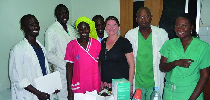 IN COUNTRY: Maggie Carpenter, center, led a training visit to Senegal in 2016. Photo courtesy Go Doc Go