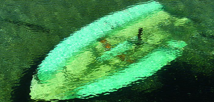 "Sunken boat" by Leonard Mermel