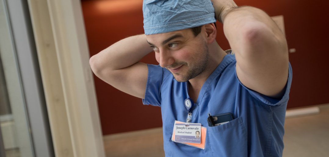 Joseph Carnevale MD'17 plans to be a neurosurgeon. On Match Day, March 17, he will find out where that career will begin. Photo by Nicholas Dentamaro