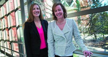 DEEP BREATH: Daphne Koinis-Mitchell (left) and Beth McQuaid are building an NIH-funded pediatric asthma center. Photo by Karen Philippi