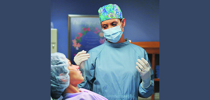 'PRIVATE PRACTICE': TV doctor Addison Montgomery counsels a patient. Courtesy Eric McCandless/Disney ABC Television Group