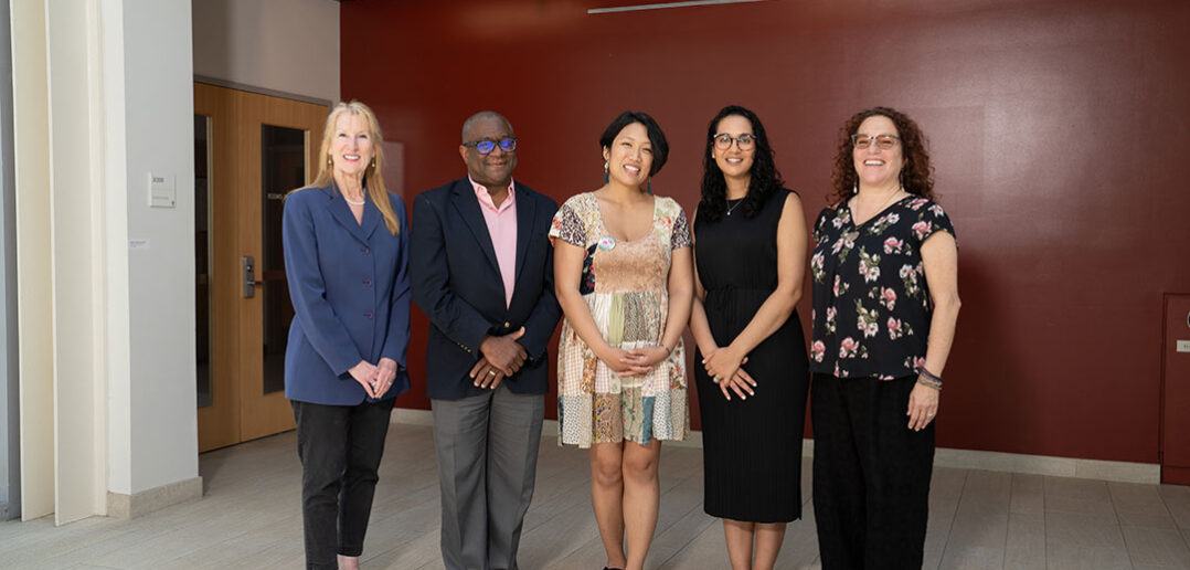 Left to right, Alexandra Morang, Jeffrey Hines, Elyse VyVy Trinh, Nicolette Rodriguez, and Deborah Borne