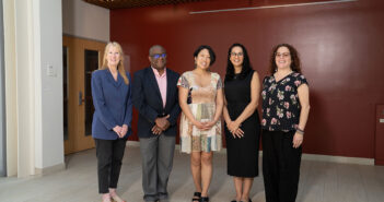 Left to right, Alexandra Morang, Jeffrey Hines, Elyse VyVy Trinh, Nicolette Rodriguez, and Deborah Borne